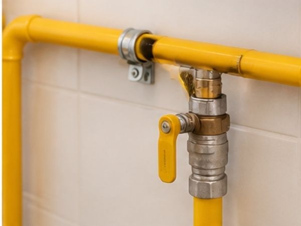 Copper Gas Pipeline Installation